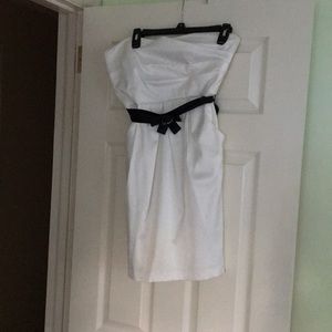 White dress with black bow
